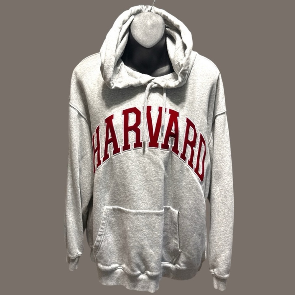 H&M Gray and Red Harvard Sweatshirt